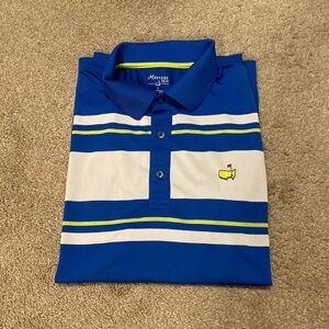 Masters Blue Striped Polo Shirt